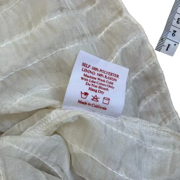 Lisa Say Gah Sz S Ivy Top Vanilla Ruffle Tank Top - Picture 14 of 16